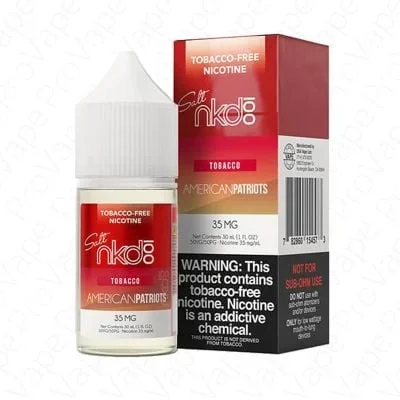 American Patriots NKD 100 TFN Salt Nic E-Juice 30ml
