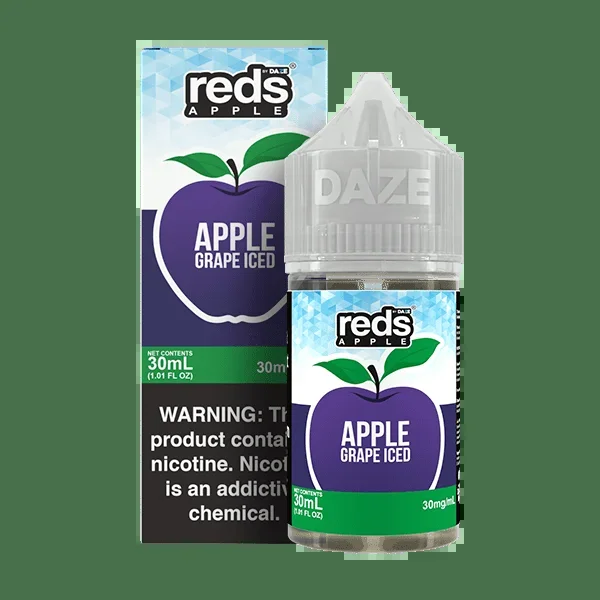 Apple Grape ICED SALT – Red’s Apple E-Juice by 7 Daze – 30mL