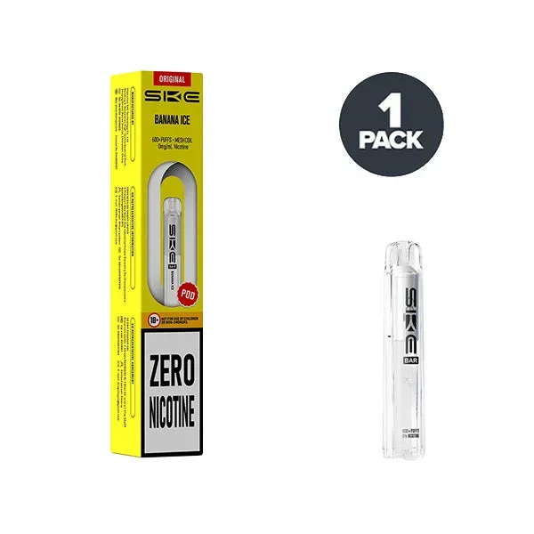 Banana Ice SKE Bar 600 Zero Nicotine Prefilled Pods