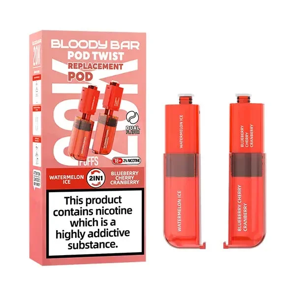Bloody Bar Pod Twist 20K Watermelon Ice / Blueberry Cherry Cranberry Refill Pod