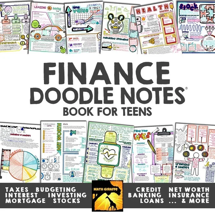 Financial Literacy Doodle Note Book for Teens