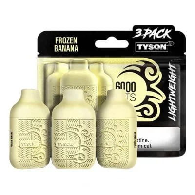 Frozen Banana Tyson 2.0 Lightweight Disposable 6000 Puffs 3 Pack