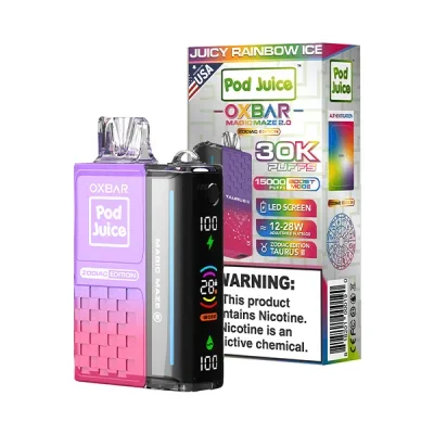 Juicy Rainbow Ice Pod Juice Oxbar Magic Maze 2.0 30K Puffs Disposable