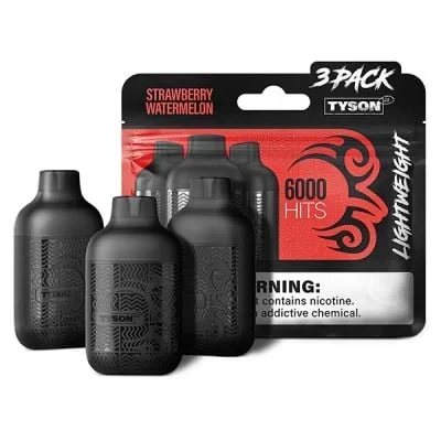 Strawberry Watermelon Tyson 2.0 Lightweight Disposable 6000 Puffs 3 Pack